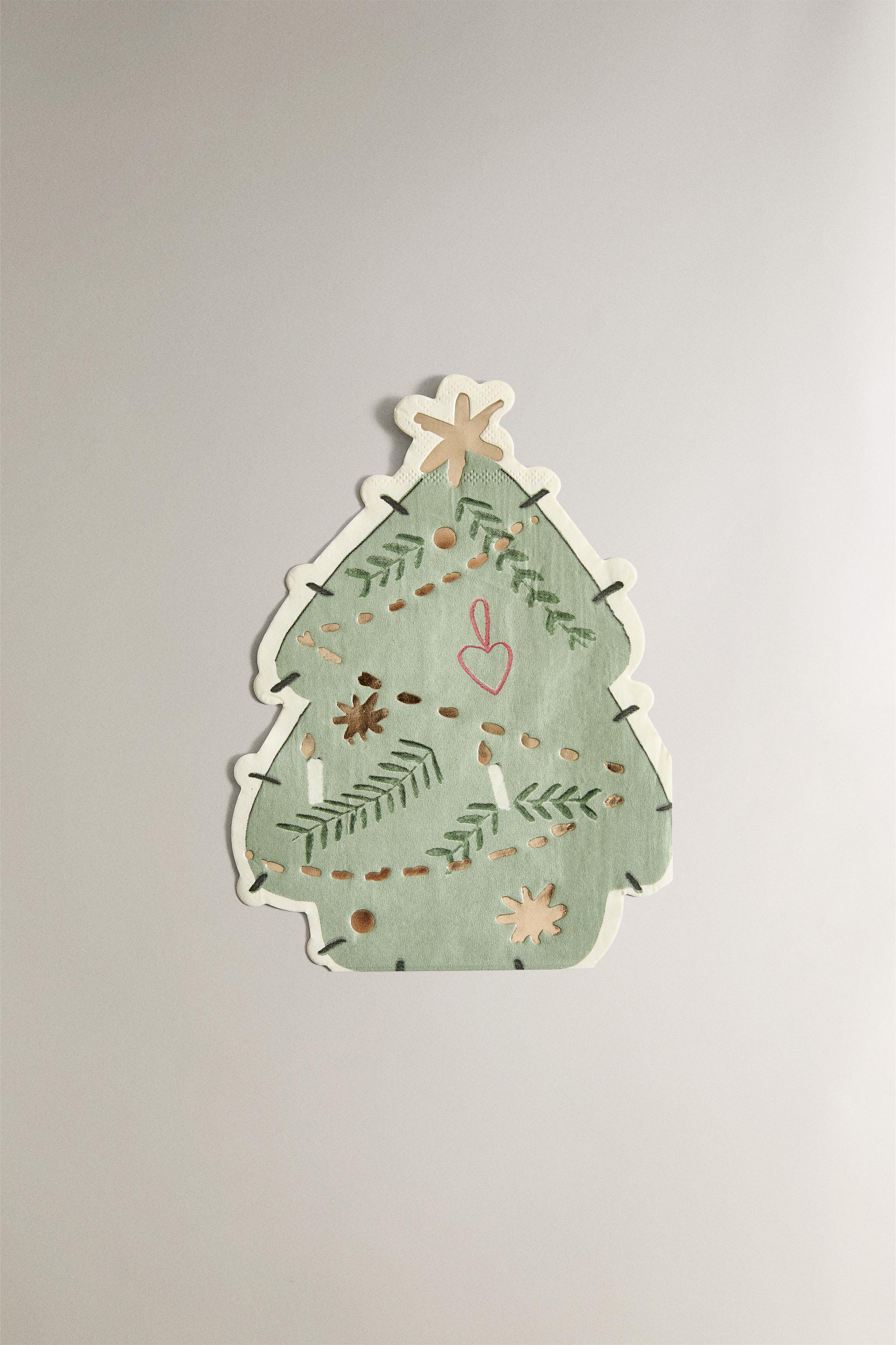 SET OF CHILDREN'S CHRISTMAS TREE PAPER NAPKINS (SET OF 20)
